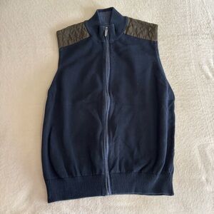 Alex cannon suede sweater vest size large